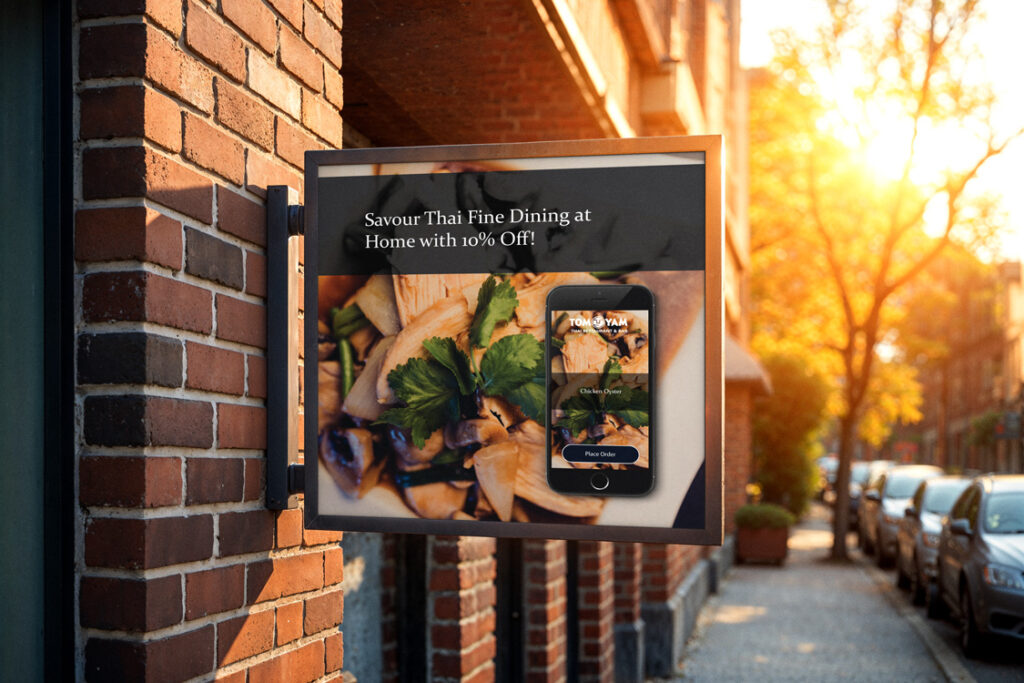 Tom Yam resteraunt poster, a business partnered with ByteBee digital agency Stockport